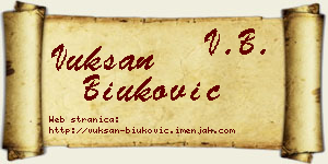 Vuksan Biuković vizit kartica